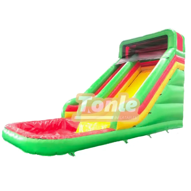 Cheap commercial inflatable water slide with pool for sale — photo 1