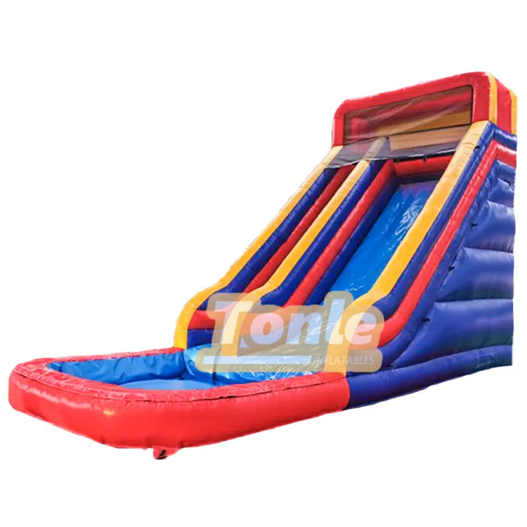 classic inflatable water slide with pool for sale — photo 1