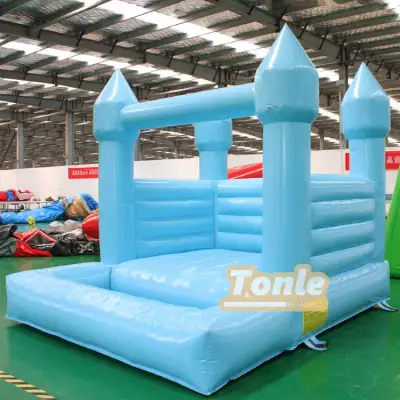 Customizable multi-color wedding bouncy castle water slide combo
