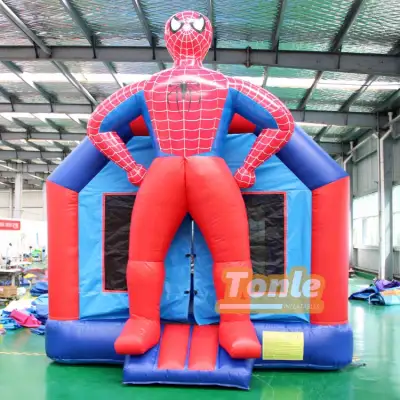 Spiderman themed children's inflatable bounce house jumping castle