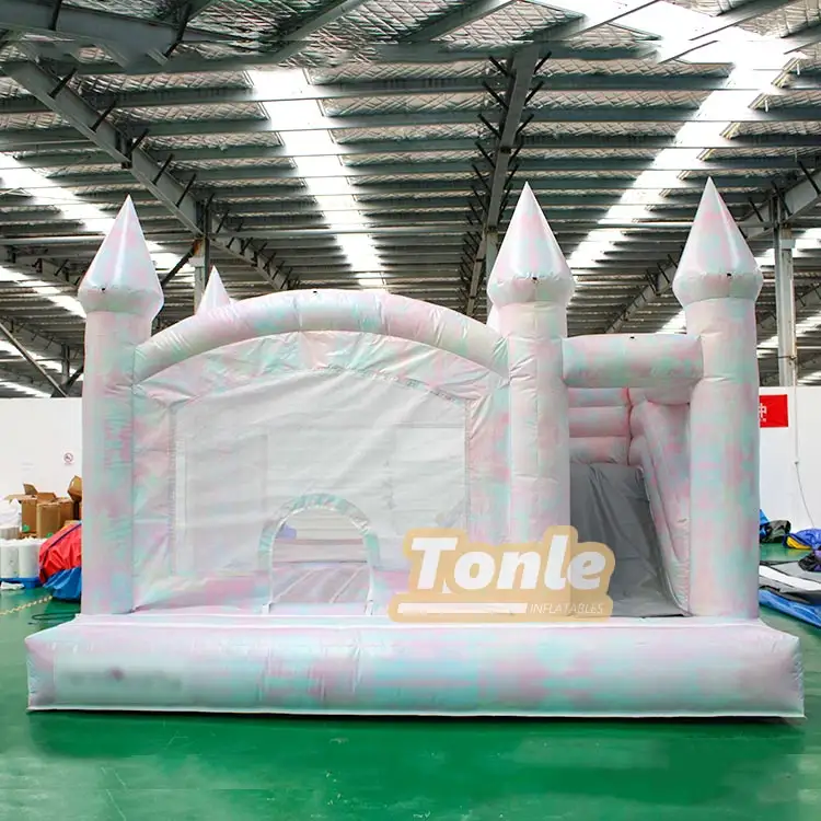 colorful inflatable bounce house slide combo for sale — photo 1