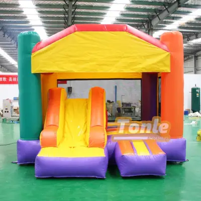 cheap bouncy house commercial inflatable bouncer with slide for sale