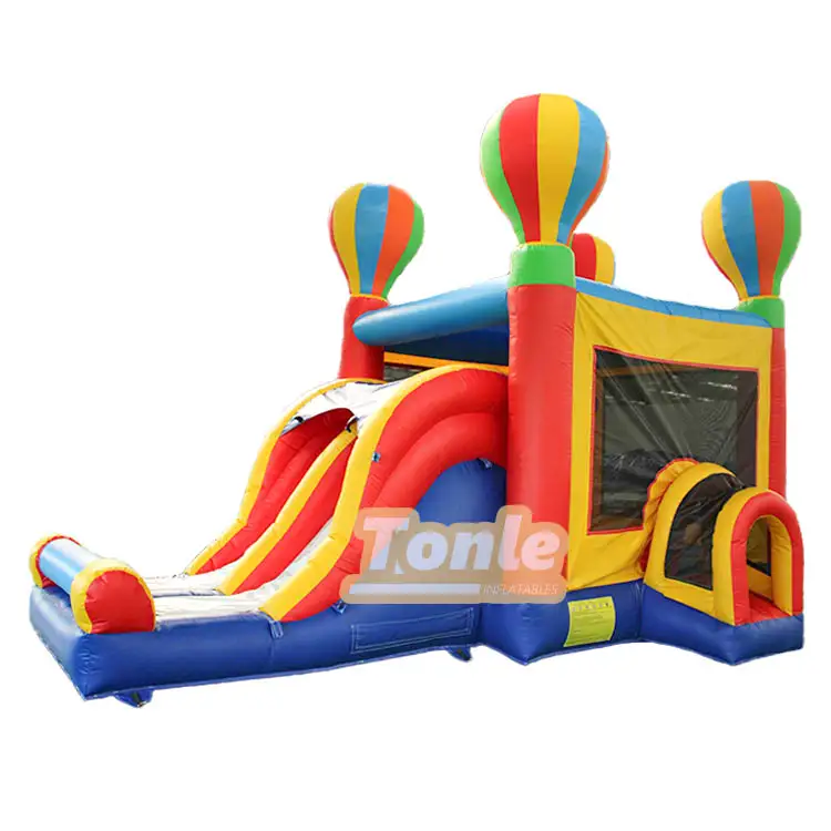Hot Air Balloon Inflatable Bounce House Water Slide Combination — photo 1
