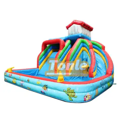 Underwater World Themed Inflatable Backyard Pool Slide