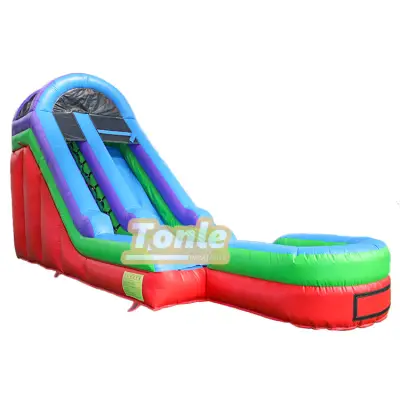 15FT Retro Rainbow Inflatable Water Slide