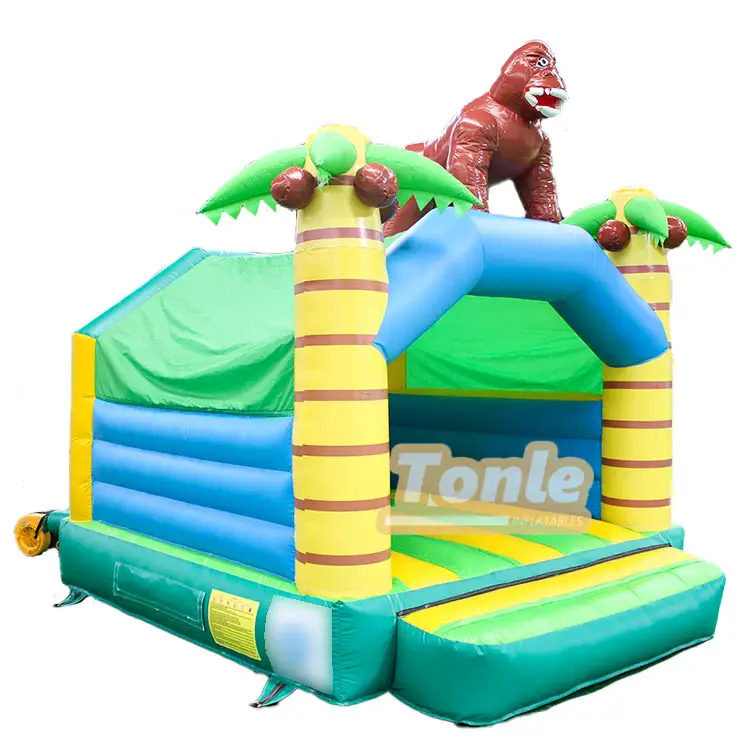 Monkey Palm Tree Themed Bouncy Castle Inflatable Bounce House — photo 1