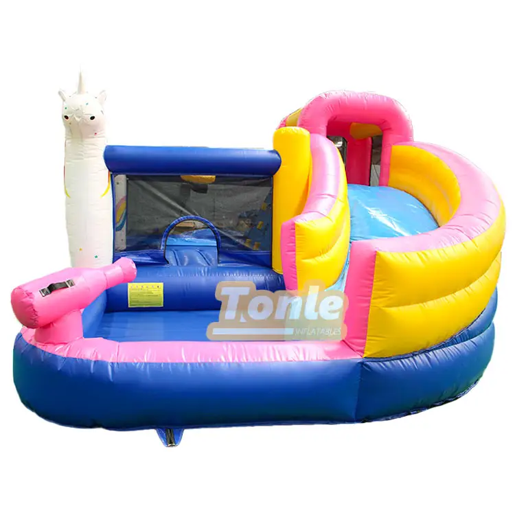 Unicorn Bounce House Backyard Water Slide Combo — photo 1