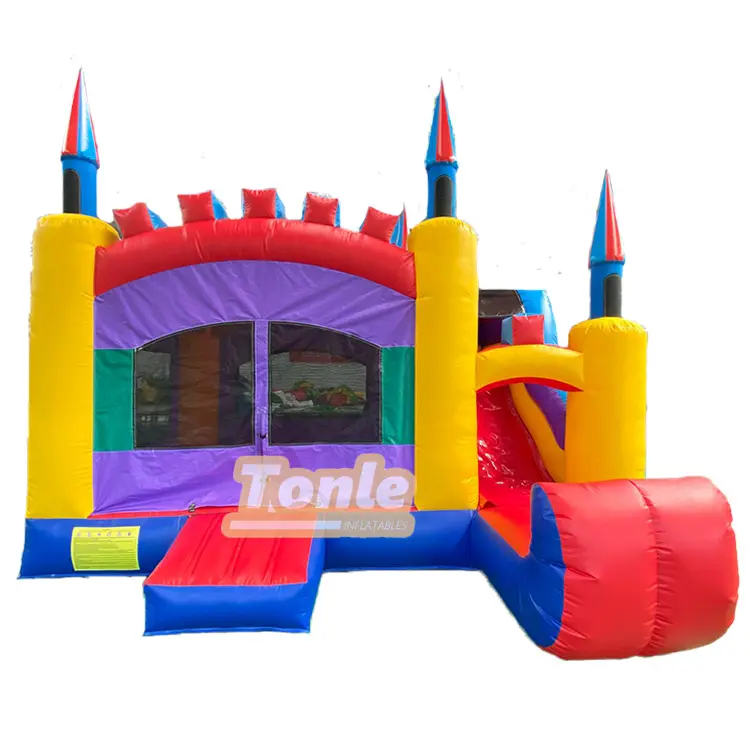 Classic inflatable bounce house, bouncy castle slide combo — photo 1