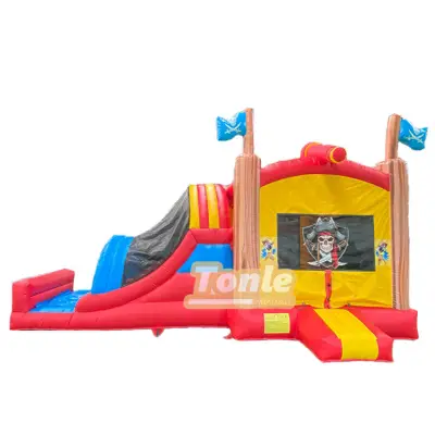Pirate Ship Themed Inflatable Dry Slide Combo