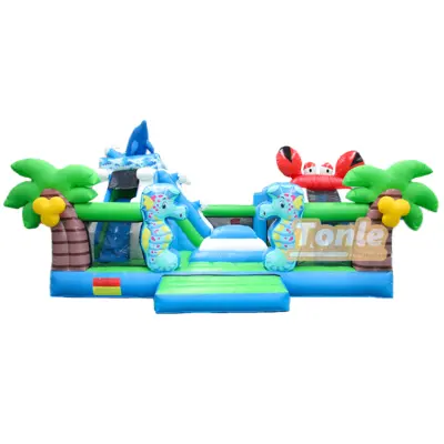 Ocean themed small inflatable playground