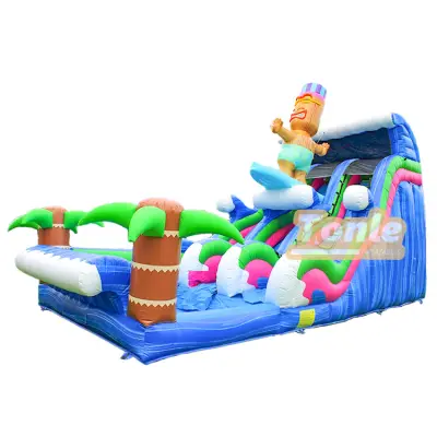 Inflatable tiki themed water slide
