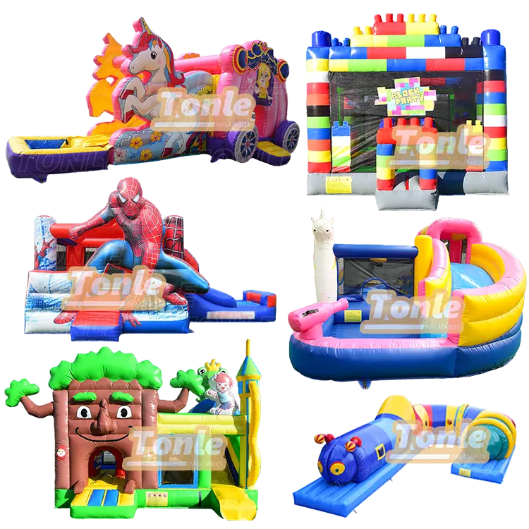 Inflatable bounce house bouncy castle bouncing castle with slide combo — photo 1