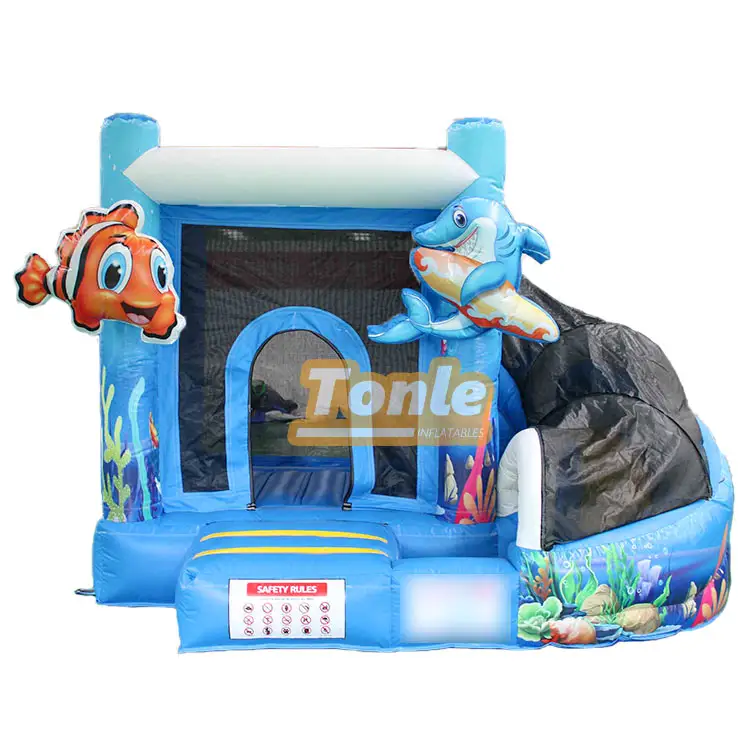 Clownfish Underwater world themed bouncy castle combo — photo 1