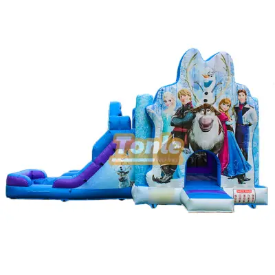 Disney Frozen Themed Inflatable Bounce House Water Slide Combo