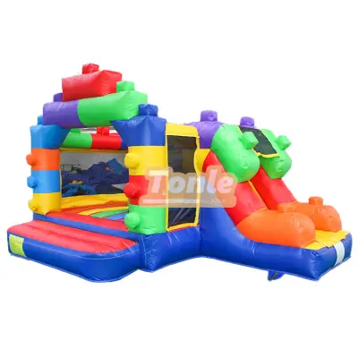 Lego blocks inflatable children's castle combo