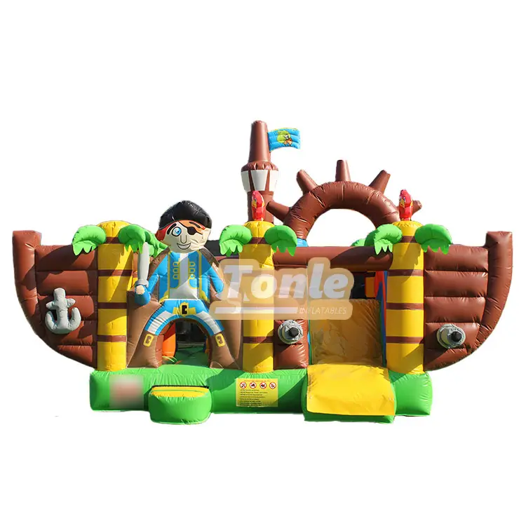 Pirate ship theme bouncy castle slide combo — photo 1
