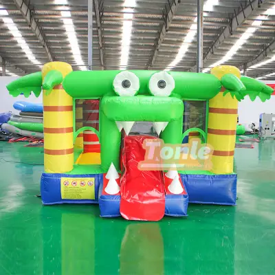 Forest tropical tree animal theme bouncy castle