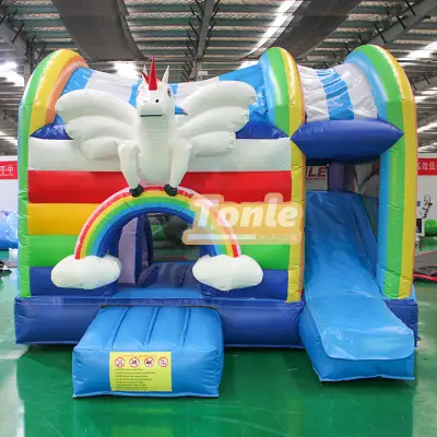 13ft unicorn theme bouncy castle slide combo