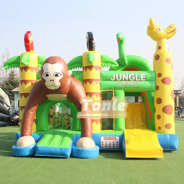 Custom jungle themed bouncy castle — photo 1