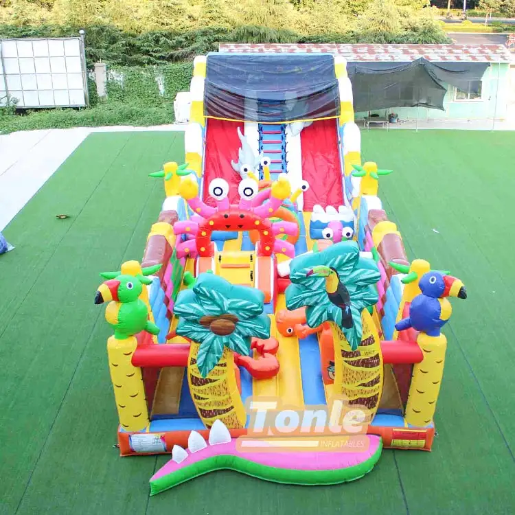 Factory customized ocean theme large inflatable slide park — photo 1