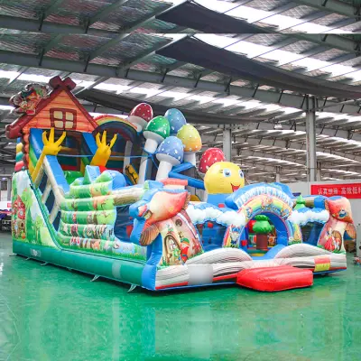 Customized kid's Inflatable Fairy Tale Forest fun city Theme