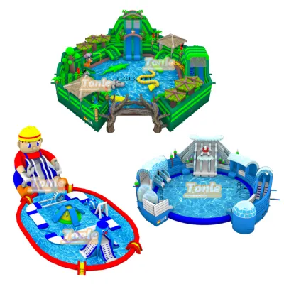 35.5m Circular Inflatable Water Park for Rental Fleets