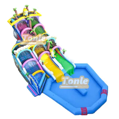 Wet and dry Minion inflatable water slide
