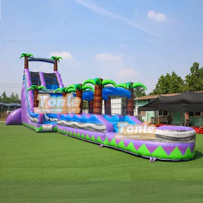 24FT Tropical Tree Inflatable Water Slide