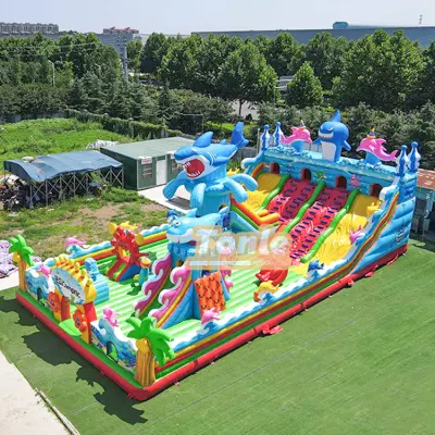 Ocean Shark Theme Inflatable Playground fun city