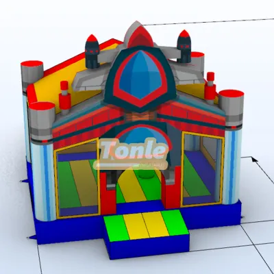 Spaceship Theme Inflatable Jumper Bounce House Castle