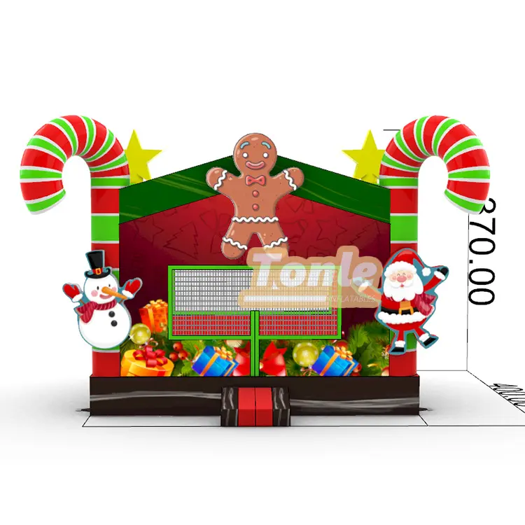 Christmas Gingerbread Man Inflatable Jumper Castle — photo 1