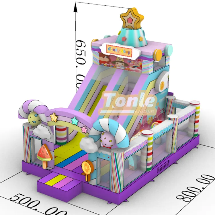 Candy theme small inflatable slide playground — photo 1