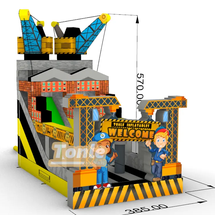 Machine engineering vehicle inflatable slide — photo 1