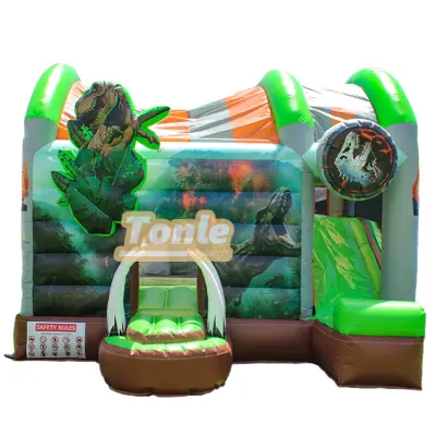Jurassic Dinosaur inflatable Jumper dry Combo