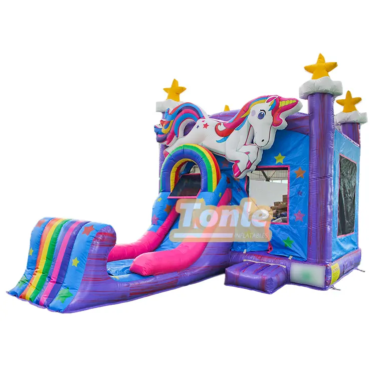 Unicorn inflatable jumper slide combo — photo 1