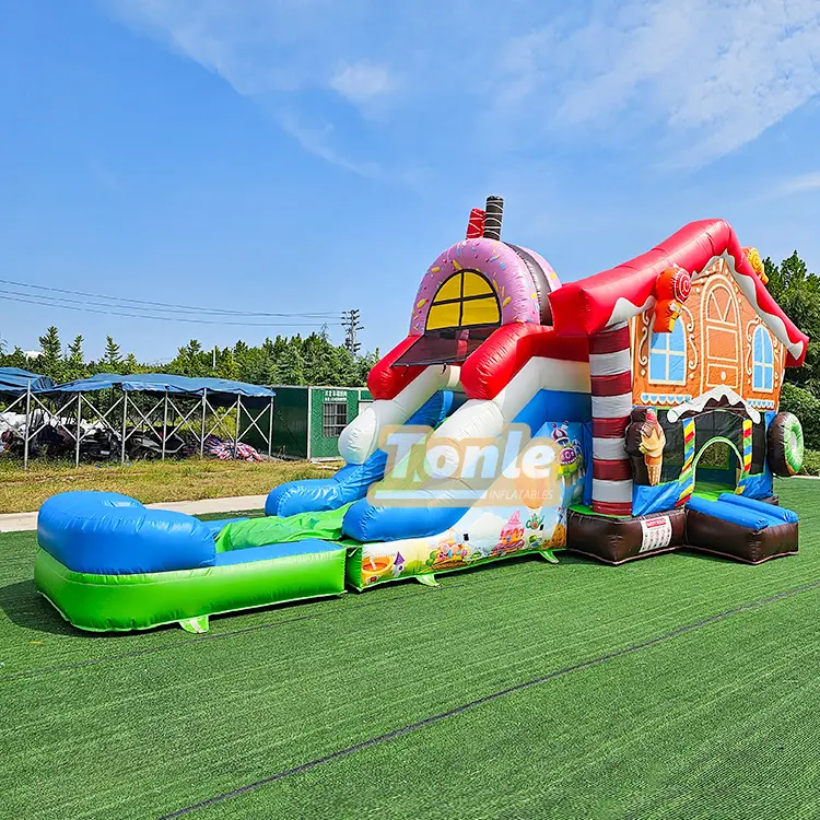 Candy House Inflatable Jumper Water Slide Combo — photo 1