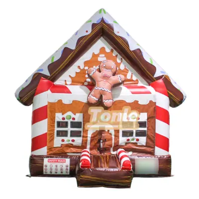 Christmas House Gingerbread Man Inflatable Bounce House Inflatable Jumper