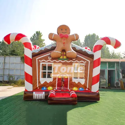 Christmas House Gingerbread Man bouncy castle Inflatable Jumper