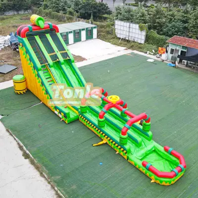 28ft TOXIC Double Lane with Slip n Slide POOL