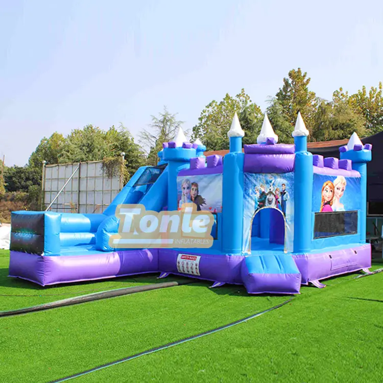 Frozen inflatable bouncing slide combo — photo 1