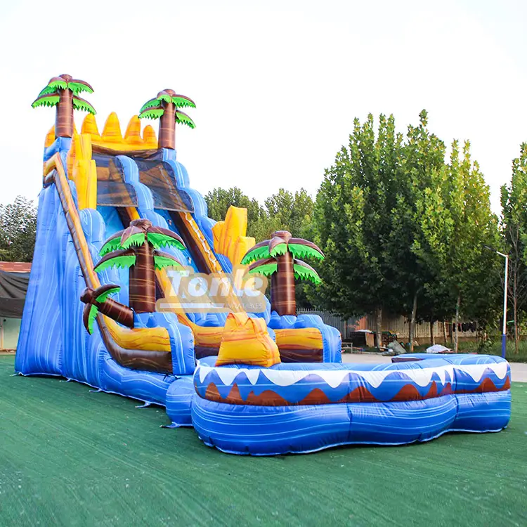 25FT Tropical Tree Inflatable Water Slide — photo 1