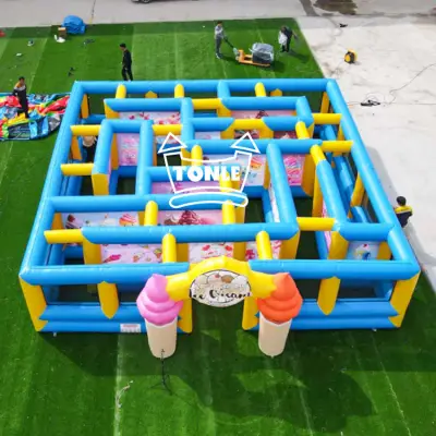 Custom Inflatable Maze - 7x7m Ice Cream Theme