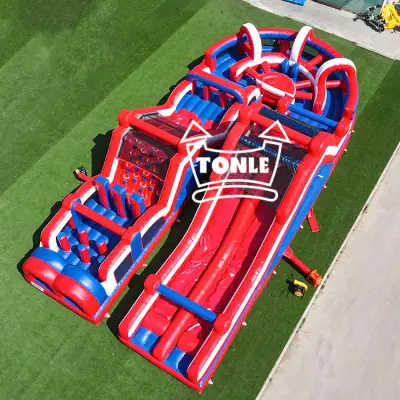 15.6m U-Shaped Inflatable Obstacle Course for Rentals