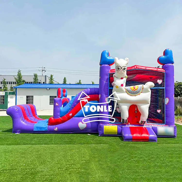 Alpaca inflatable slide llama bounce house combo — photo 1