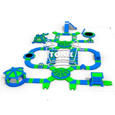 Biggest Inflatable Floating Water Sport Park With Jumping Platform For Adult
