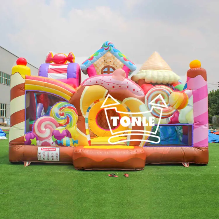 Factory Customized Candy Inflatable Jumping Castle Slide — photo 1