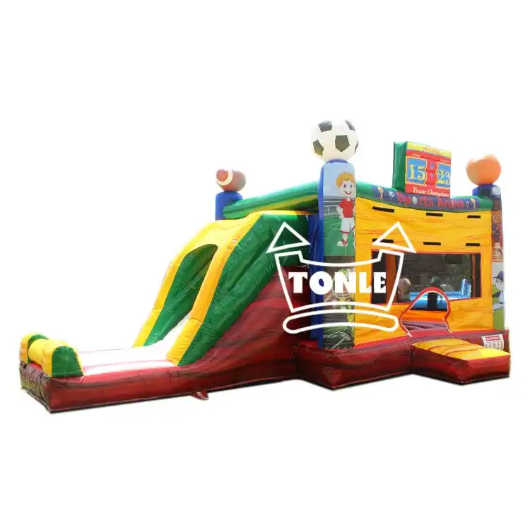 4 in1 Inflatable sports bounce house slide combo — photo 1