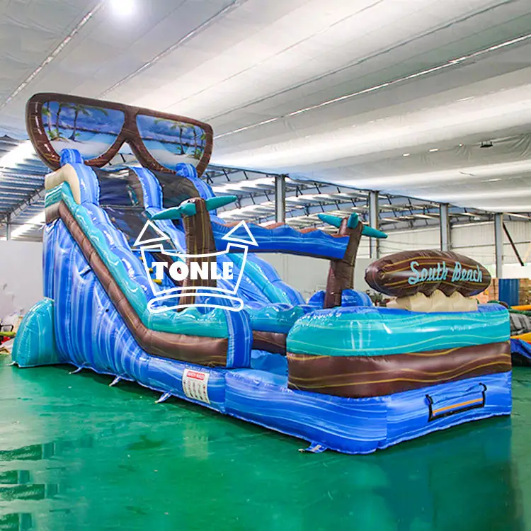 18ft South Beach Single Lane Inflatable Water Slide for sale — photo 1