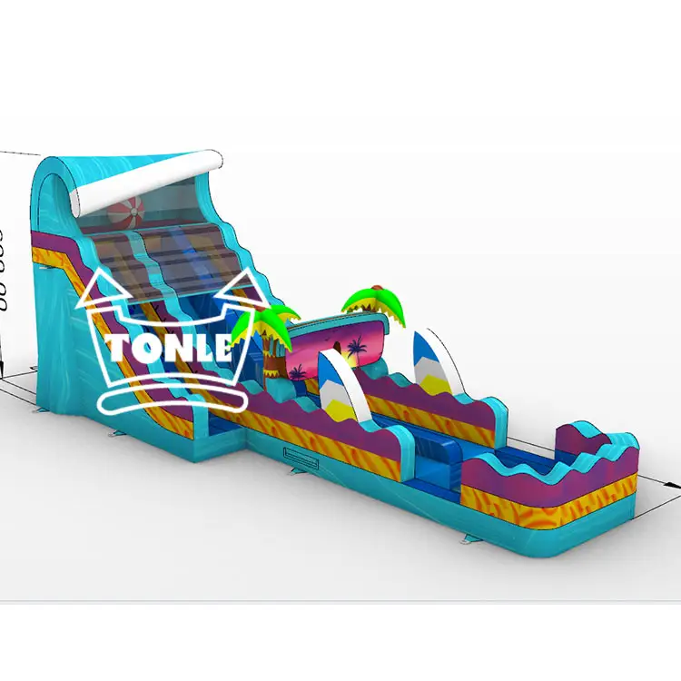 Island Flow Summer Tropical Inflatable Water Slide — photo 1
