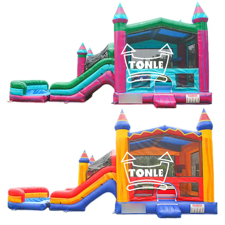 Wet & Dry Inflatable Moonwalk bounce castle slide Combo — photo 1